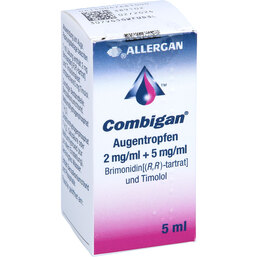 Abbildung: Combigan Augentropfen 5 ml, Augentropfen PZN 04768100