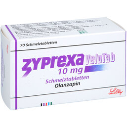 Abbildung: Zyprexa Velotab 10 mg Schmelztabletten 70 St, Schmelztabletten PZN 04768927