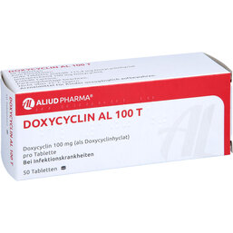 Abbildung: Doxycyclin AL 100 T Tabletten 50 St, Tabletten PZN 04773408