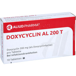 Abbildung: Doxycyclin AL 200 T Tabletten 10 St, Tabletten PZN 04773414