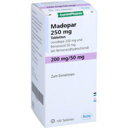 Abbildung: Madopar 250 Tabletten 100 St, Tabletten PZN 04774796