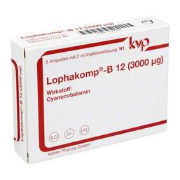 Abbildung: Lophakomp B 12 3000 µg Injektionslösung 5X2 ml, Injektionslösung PZN 04777292