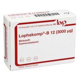 Abbildung: Lophakomp B 12 3000 µg Injektionslösung 10X2 ml, Injektionslösung PZN 04777300