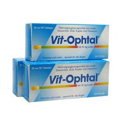 Abbildung: Vit Ophtal mit 10 mg Lutein Tabletten Tabletten, 90 St PZN 04781106