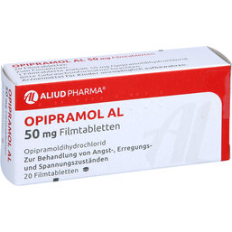 Abbildung: Opipramol AL 50 mg Filmtabletten 20 St, Filmtabletten PZN 04782034