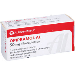 Abbildung: Opipramol AL 50 mg Filmtabletten 50 St, Filmtabletten PZN 04782040