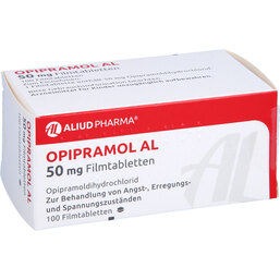Abbildung: Opipramol AL 50 mg Filmtabletten 100 St, Filmtabletten PZN 04782146