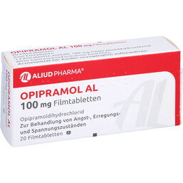 Abbildung: Opipramol AL 100 mg Filmtabletten 20 St, Filmtabletten PZN 04782152