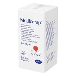 Abbildung: Medicomp Kompressen 5x5 cm unsteril 100 St, Kompressen PZN 04783832