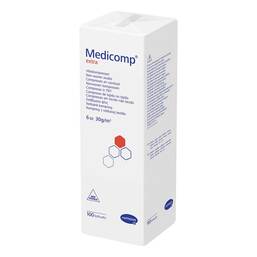 Abbildung: Medicomp Extra Kompressen 7,5x7,5 cm unsteril 100 St, Kompressen PZN 04783921