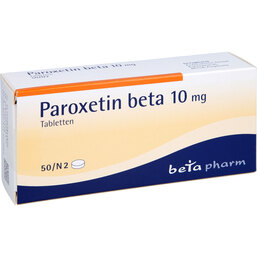 Abbildung: Paroxetin beta 10 mg Tabletten 50 St, Tabletten PZN 04784487