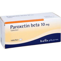 Abbildung: Paroxetin beta 10 mg Tabletten 100 St, Tabletten PZN 04784493
