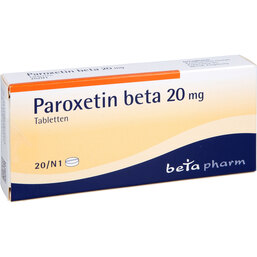 Abbildung: Paroxetin beta 20 mg Tabletten 20 St, Tabletten PZN 04784501