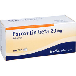 Abbildung: Paroxetin beta 20 mg Tabletten 100 St, Tabletten PZN 04784524