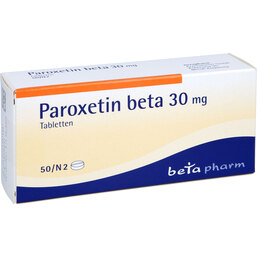 Abbildung: Paroxetin beta 30 mg Tabletten 50 St, Tabletten PZN 04784688