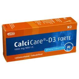 Abbildung: Calcicare D3 forte Brausetabletten 40 St, Brausetabletten PZN 04787623