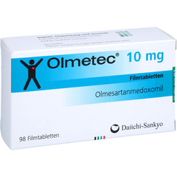 Abbildung: Olmetec 10 mg Filmtabletten 98 St, Filmtabletten PZN 04787758