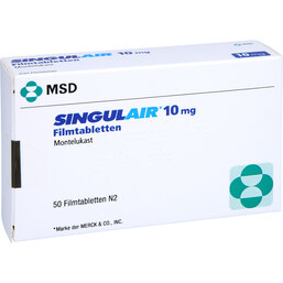 Abbildung: Singulair 10 mg Filmtabletten 50 St, Filmtabletten PZN 04788108