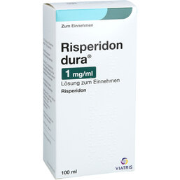 Abbildung: Risperidon dura 1 mg / ml Lösung zum Einnehmen 100 ml, Lösung zum Einnehmen PZN 04788309