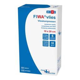 Abbildung: Vlieskompressen 10x20 cm steril 6fach 25X2 St, Kompressen PZN 04793865