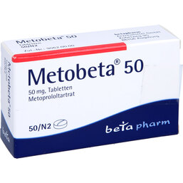 Abbildung: Metobeta 50 Tabletten 50 St, Tabletten PZN 04801872
