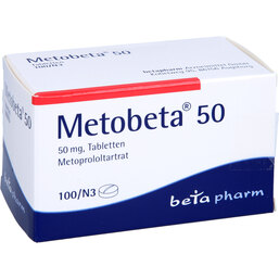 Abbildung: Metobeta 50 Tabletten 100 St, Tabletten PZN 04801889