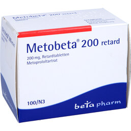 Abbildung: Metobeta 200 retard Tabletten 100 St, Retard-Tabletten PZN 04801955