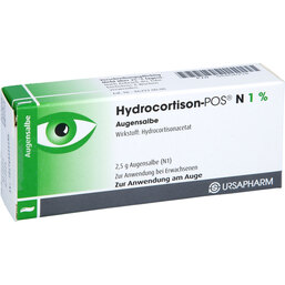 Abbildung: Hydrocortison POS N 1% Augen 2.5 g, Augensalbe PZN 04806958