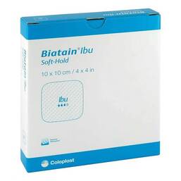 Abbildung: Biatain Ibu Schaumverband 10x10 cm sanft haftend 5 St, Verband PZN 04808532