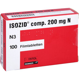 Abbildung: Isozid comp. 200 mg N Filmtabletten 100 St, Filmtabletten PZN 04810049