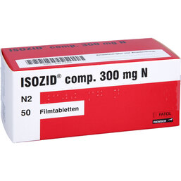 Abbildung: Isozid comp. 300 mg N Filmtabletten 50 St, Filmtabletten PZN 04810055