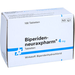 Abbildung: Biperiden neuraxpharm 4 mg Tabletten 100 St, Tabletten PZN 04815348