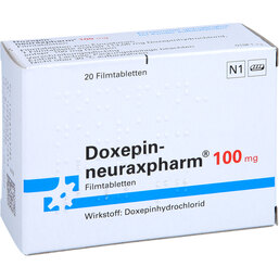 Abbildung: Doxepin neuraxpharm 100 mg Filmtabletten 20 St, Filmtabletten PZN 04815437