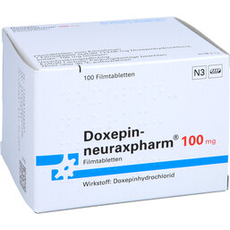 Abbildung: Doxepin neuraxpharm 100 mg Filmtabletten 100 St, Filmtabletten PZN 04815466