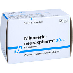 Abbildung: Mianserin neuraxpharm 30 mg Filmtabletten 100 St, Filmtabletten PZN 04815615