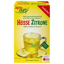 Abbildung: Apoday Heiße Zitrone Vitamin C und Calcium ohne Zucker Pulver Pulver, 10X10 g PZN 04821053