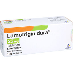 Abbildung: Lamotrigin dura 25 mg Tabletten 100 St, Tabletten PZN 04826501