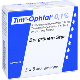 Abbildung: Tim Ophtal 0,1% Augentropfen 3X5 ml, Augentropfen PZN 04828606