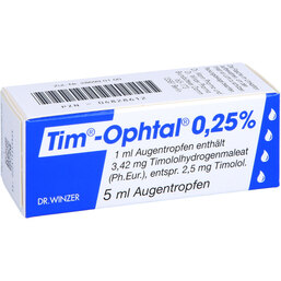 Abbildung: Tim Ophtal 0,25% Augentropfen 5 ml, Augentropfen PZN 04828612