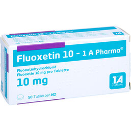 Abbildung: Fluoxetin 10 1A Pharma Tabletten 50 St, Tabletten PZN 04833010