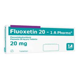 Abbildung: Fluoxetin 20 1A Pharma Tabletten 100 St, Tabletten PZN 04834127