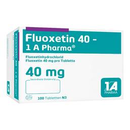 Abbildung: Fluoxetin 40 1A Pharma Tabletten 100 St, Tabletten PZN 04834417