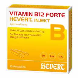 Abbildung: Vitamin B12 forte Hevert Injekt Ampullen 10X2 ml, Injektionslösung PZN 04836089