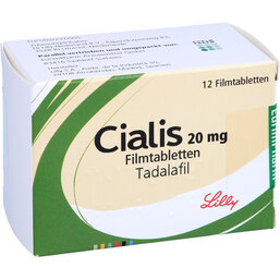 Abbildung: Cialis 20 mg Filmtabletten 12 St, Filmtabletten PZN 04836362