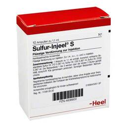Abbildung: Sulfur Injeel S Ampullen Ampullen, 10 St PZN 04836600