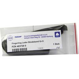 Abbildung: Fingerling Leder Größe 9 mit Bin 1 St PZN 04837290
