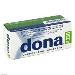 Abbildung: Dona 250 mg überzogene Tabletten Überzogene Tabletten, 50 St PZN 04851114
