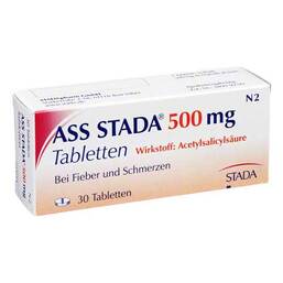 Abbildung: ASS STADA 500 mg Tabletten Tabletten, 30 St PZN 04860432