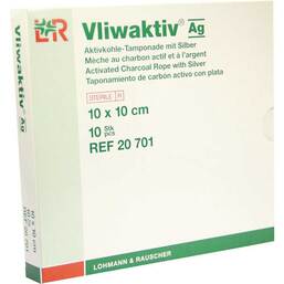Abbildung: Vliwaktiv AG 10x10cm Aktivko 10 St, Tamponaden PZN 04862804