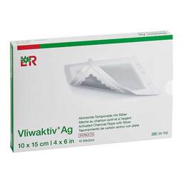 Abbildung: Vliwaktiv AG 10x15cm Aktivko 10 St, Tamponaden PZN 04862827